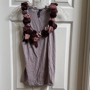 Floral Embellished Pink Top